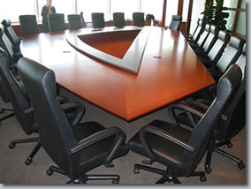 leather chairs in board room