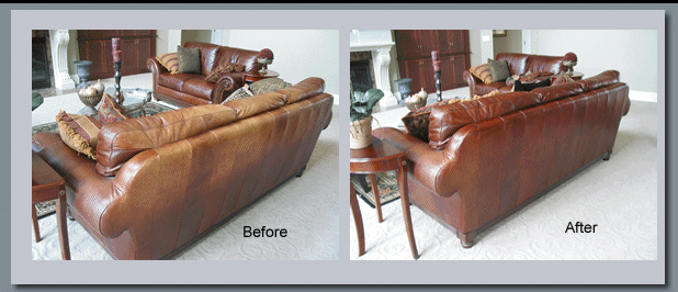Before and After photos of That Leather Guy's leather restoration and repair results